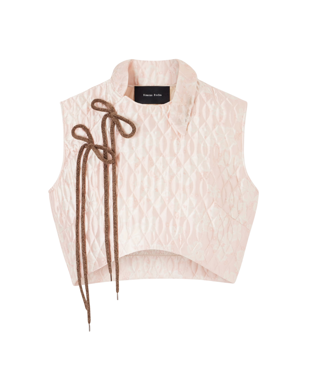 Quilted Offset Fragment Collar Top