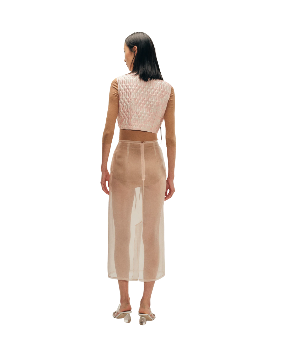 Quilted Offset Fragment Collar Top