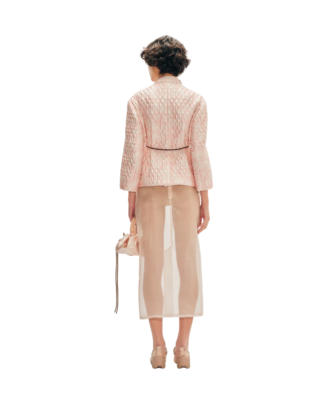 Quilted Offset Fragment Collar Jacket