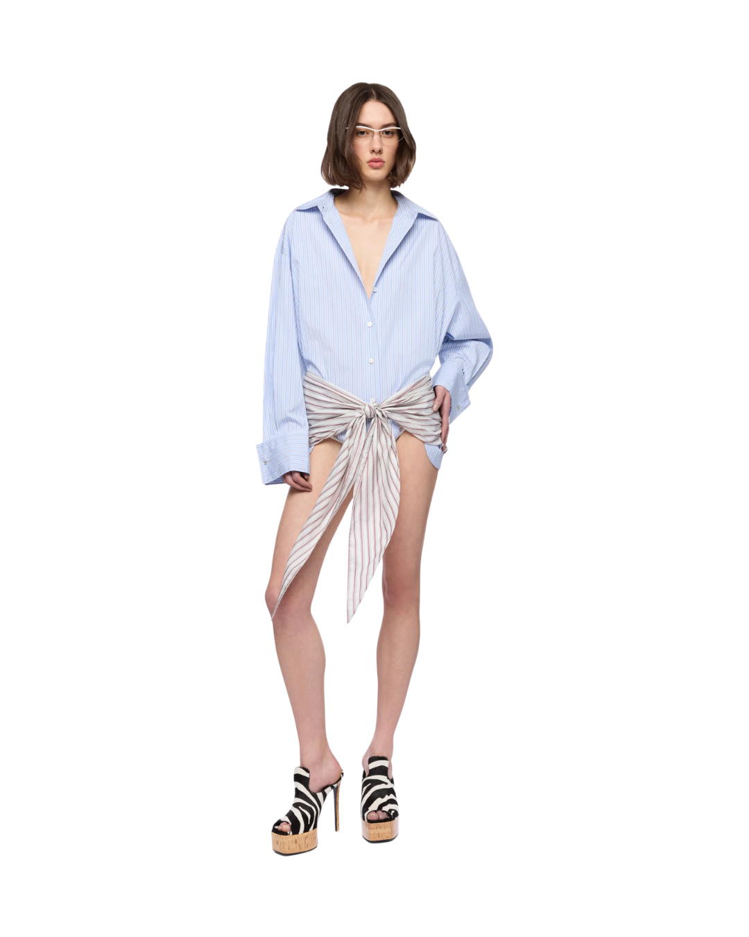 Blue Mini Shirt Dress