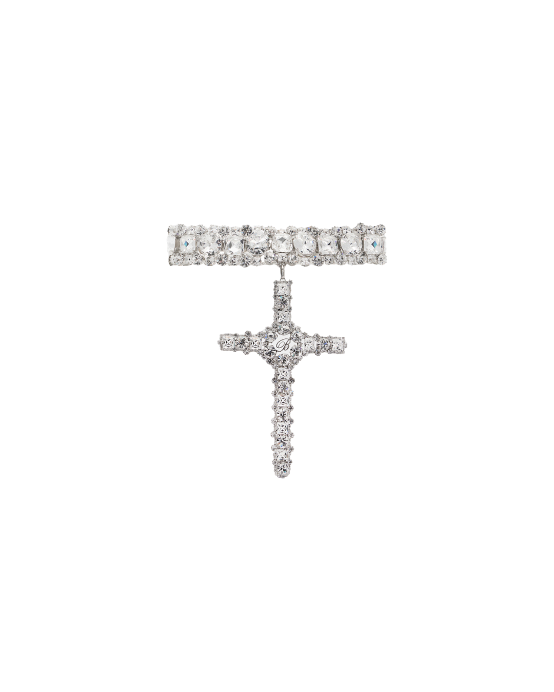 Metal Choker With Settings And Pendant