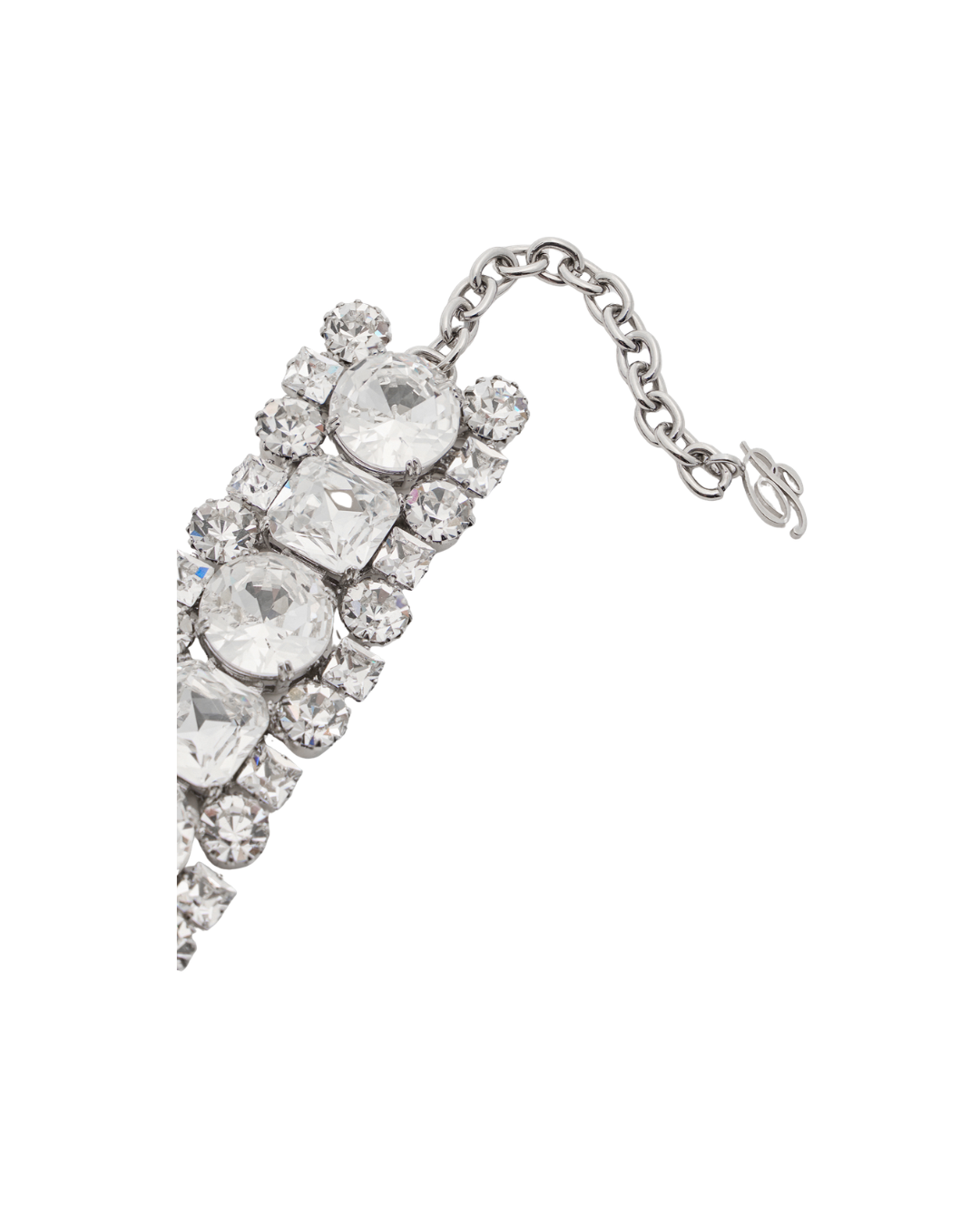 Metal Choker With Settings And Pendant