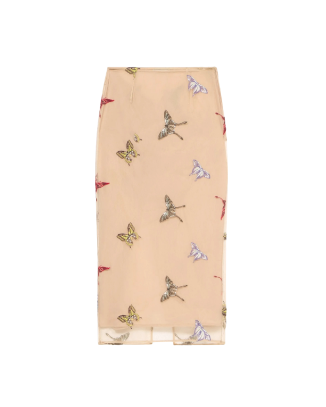 Butterfly-applique MIDI Skirt