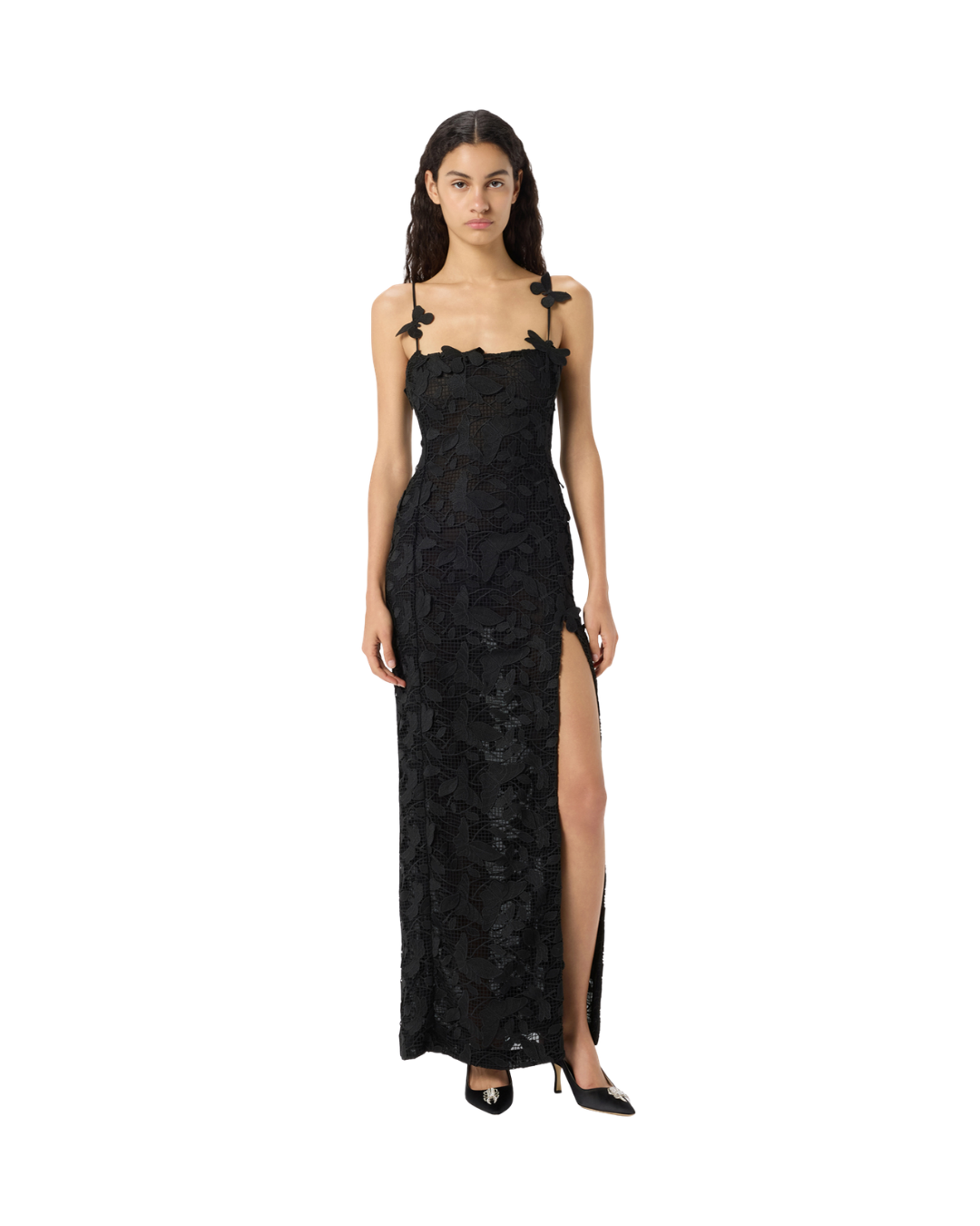 Long Dress In Macramé Lace