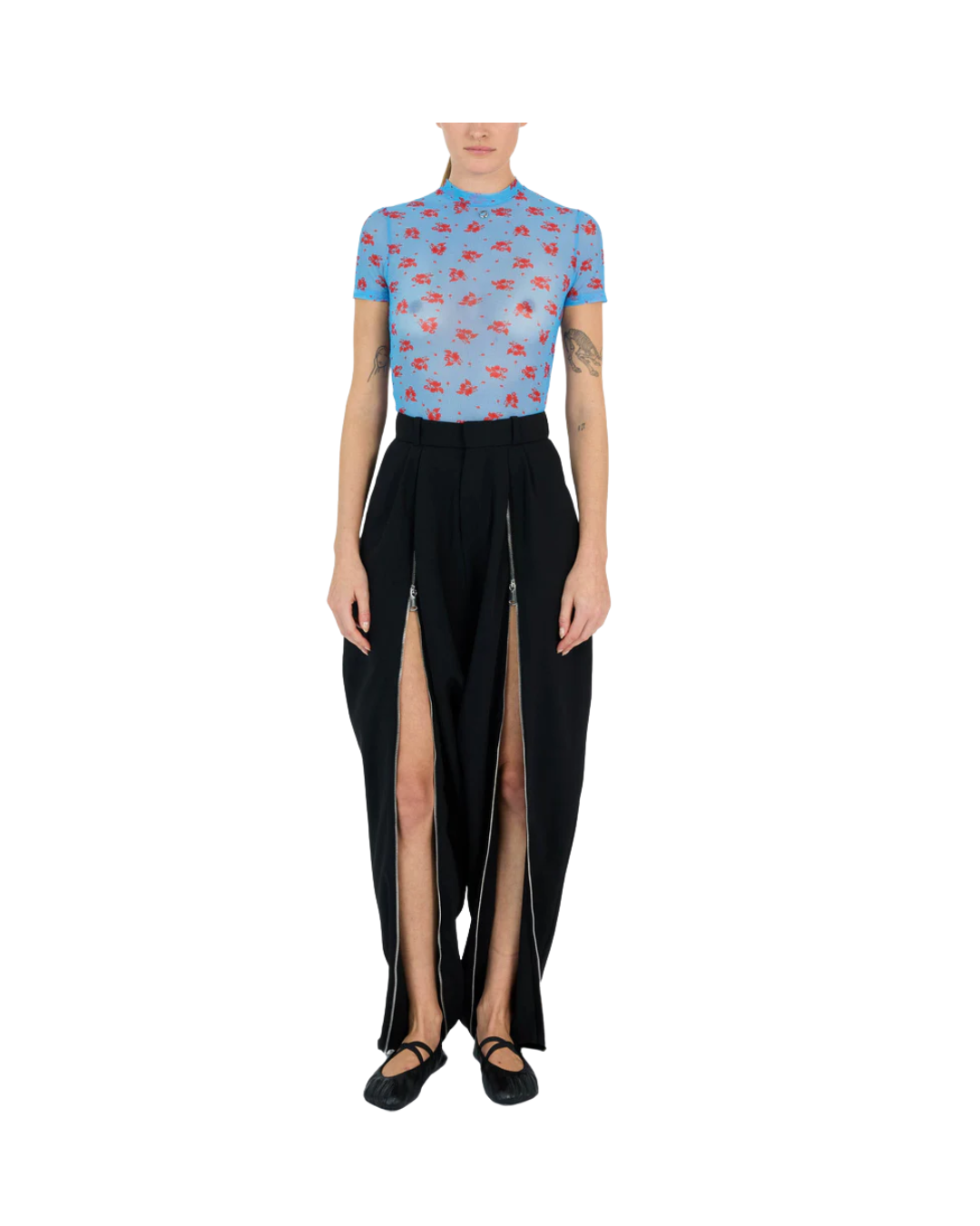 Double Zipped Sarouel Pants