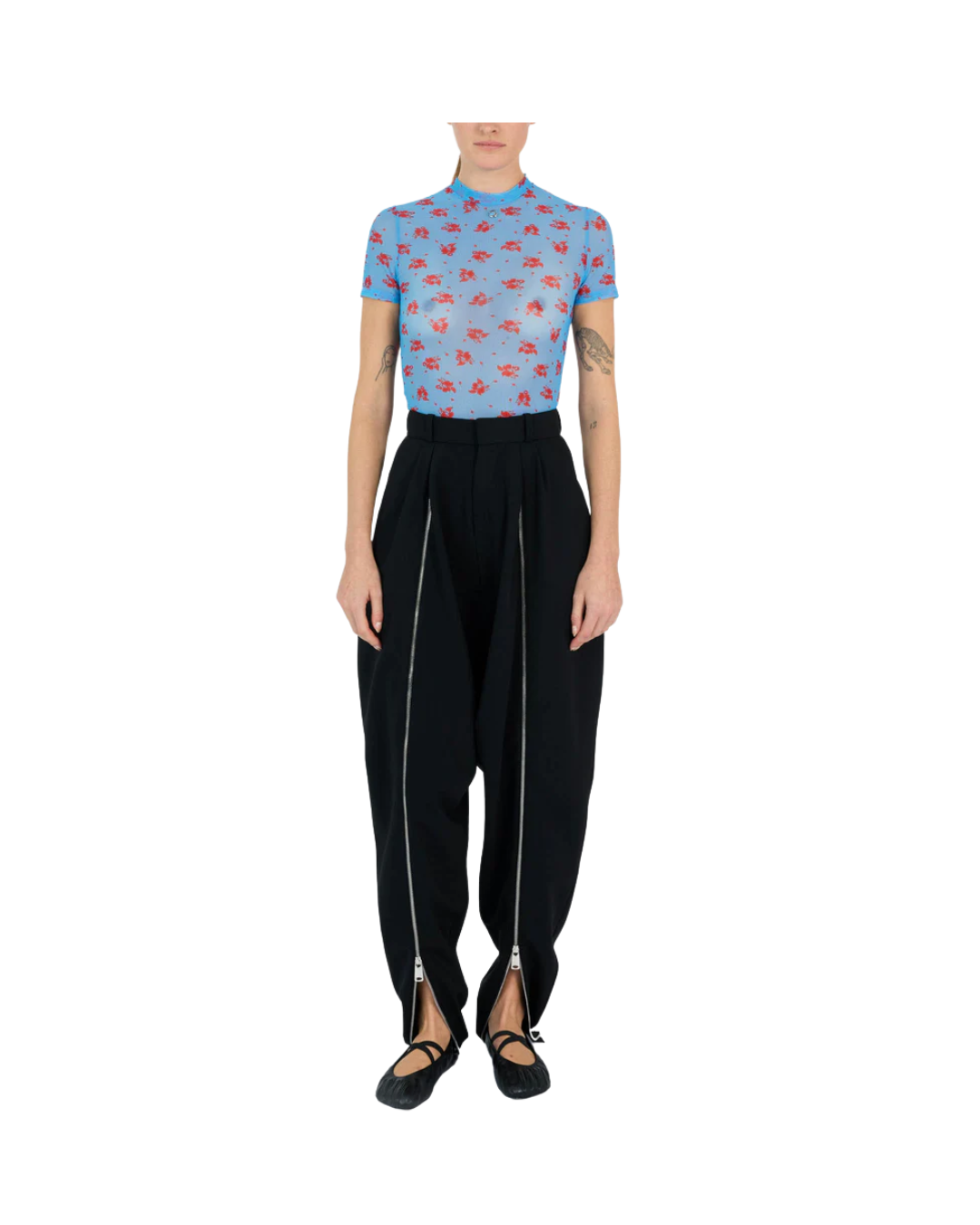 Double Zipped Sarouel Pants
