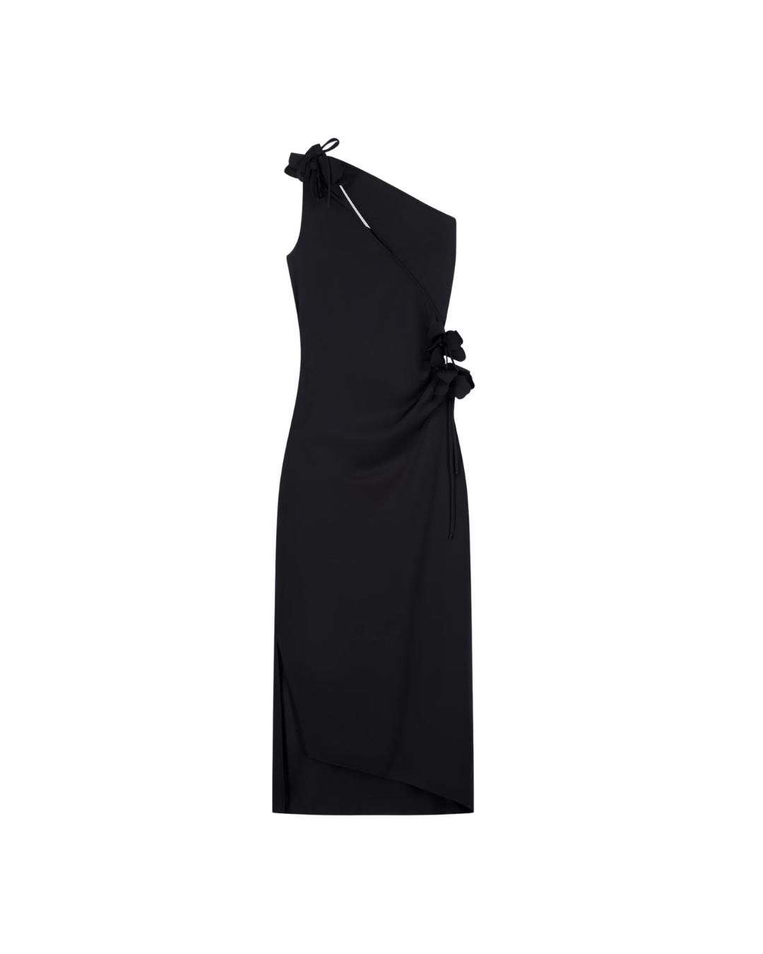 Asymmetric Mini Flower Gown