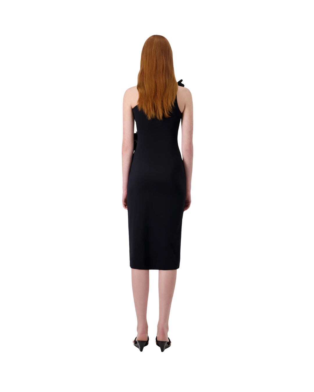 Asymmetric Mini Flower Gown