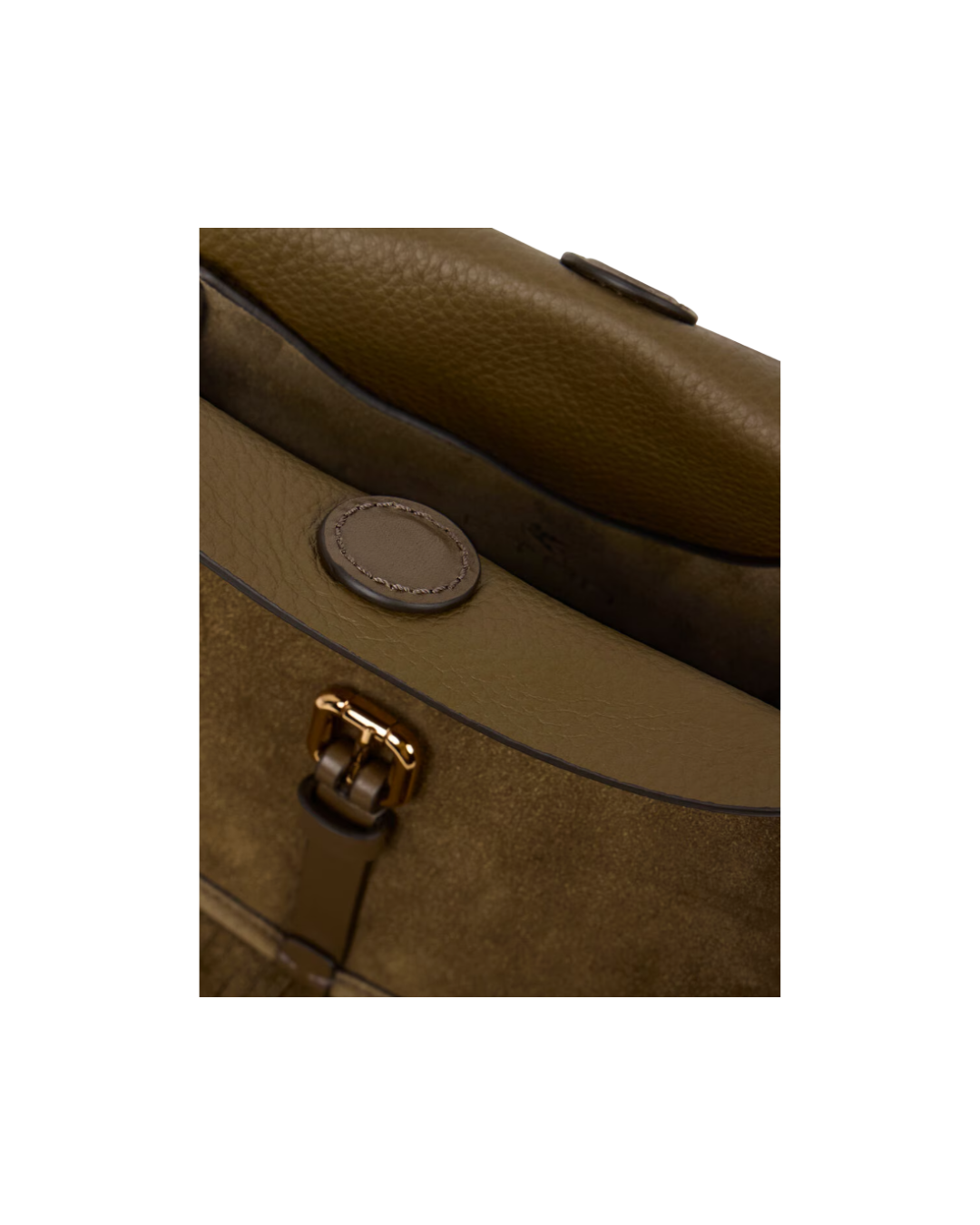 Small Suede Pony Bag With Fringes