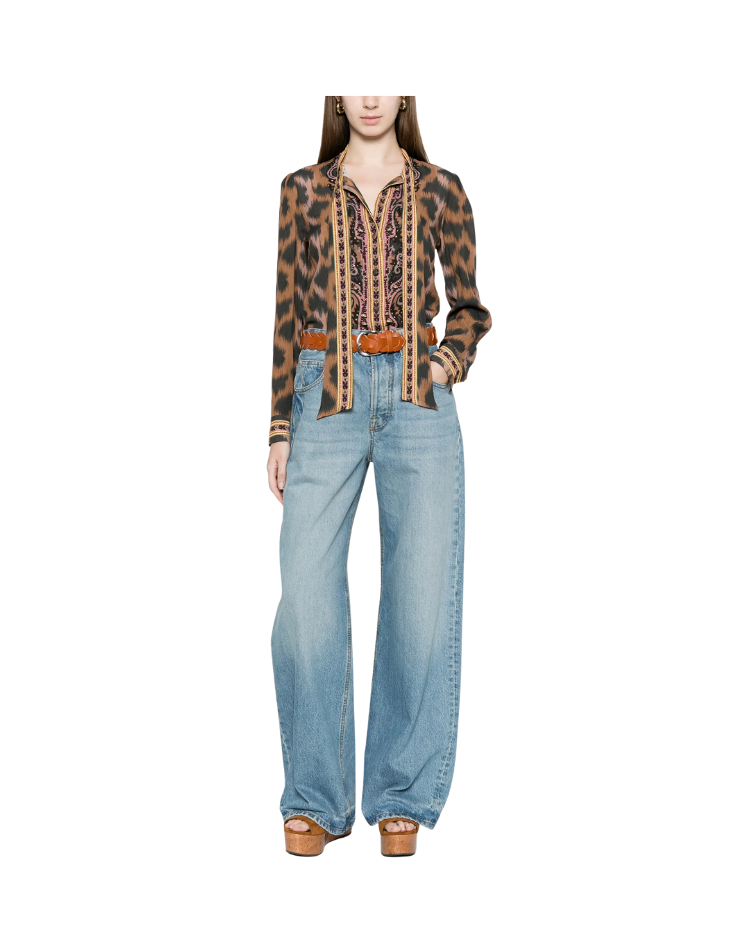 Slim Fit Shirt With Scarf