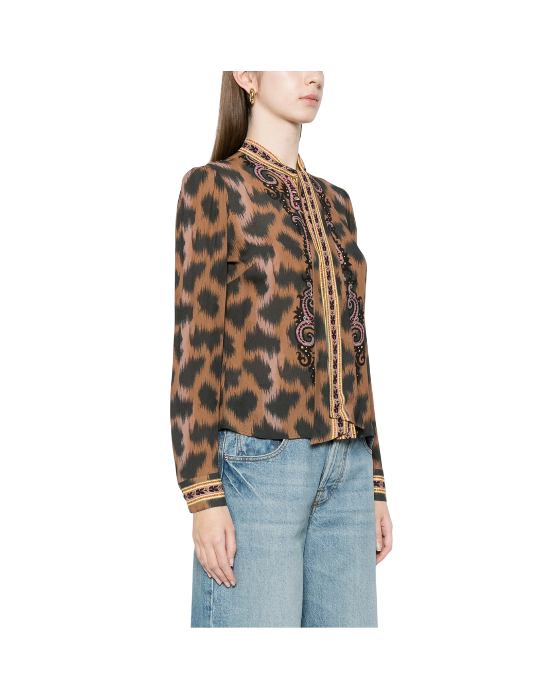 Slim Fit Shirt With Scarf