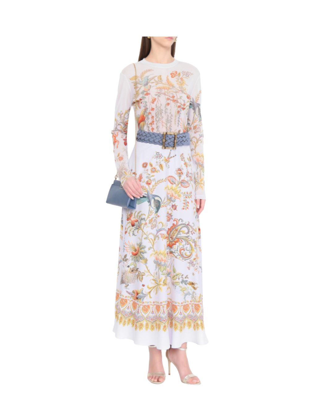 Maxi Half-circle Skirt With Print
