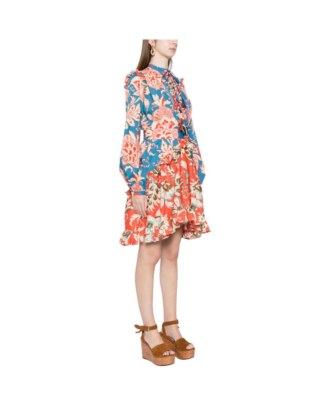 Short Wide Dress With Belt