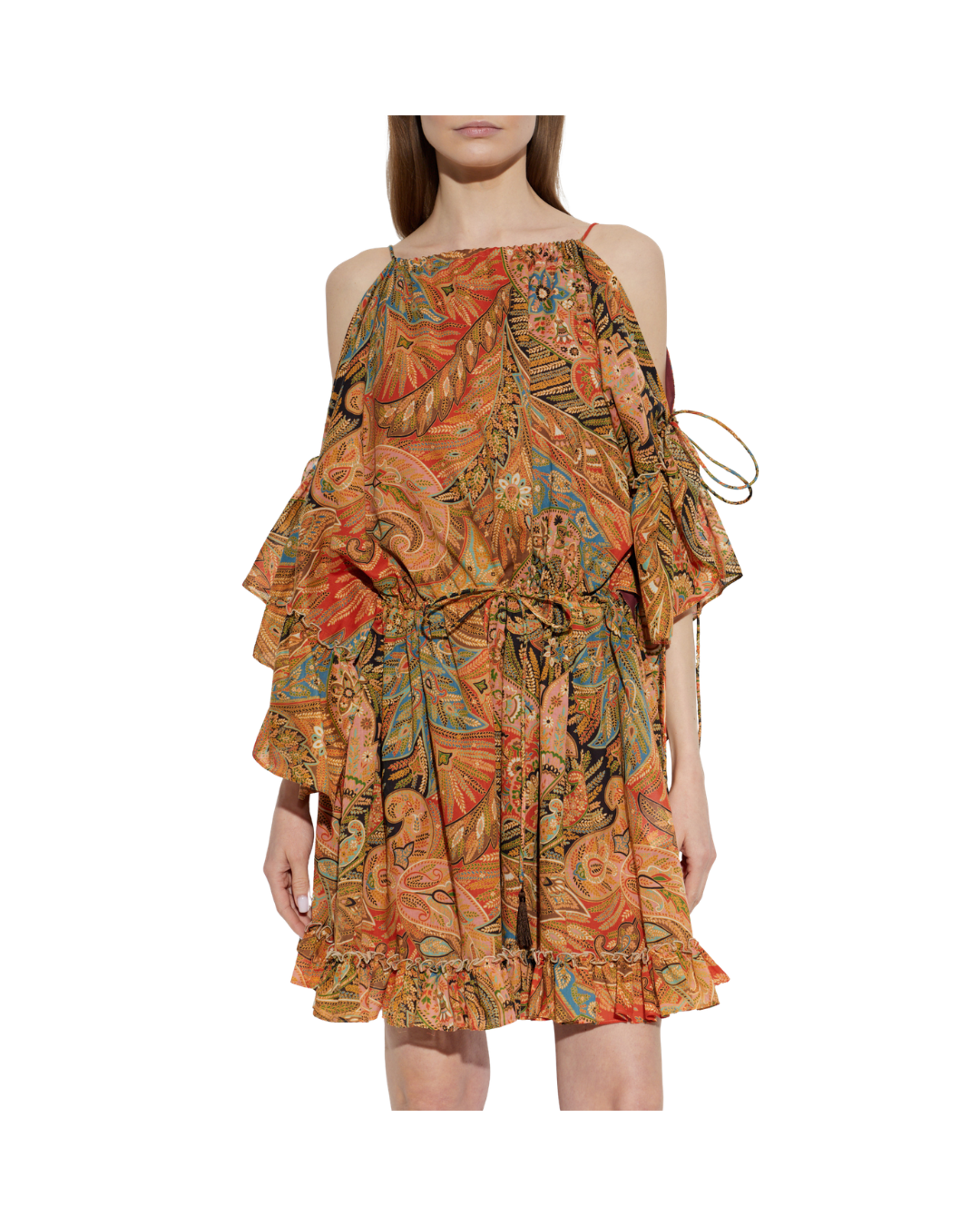 Short Dress With Ruffles And Laces
