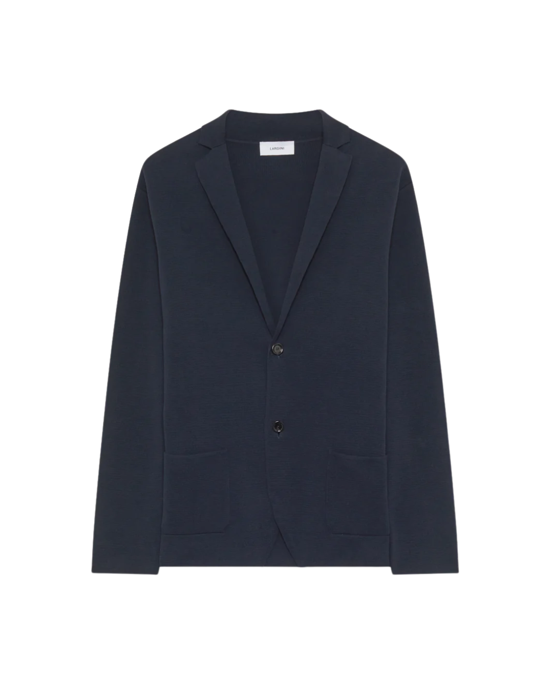 Navy Single-breasted Knit Jacket