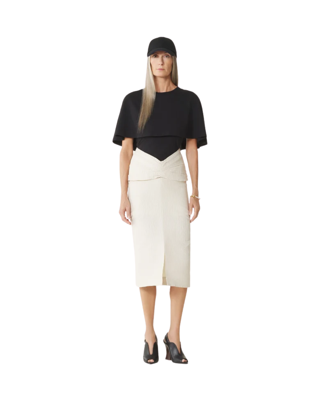 Cape T-shirt In Cotton And Silk