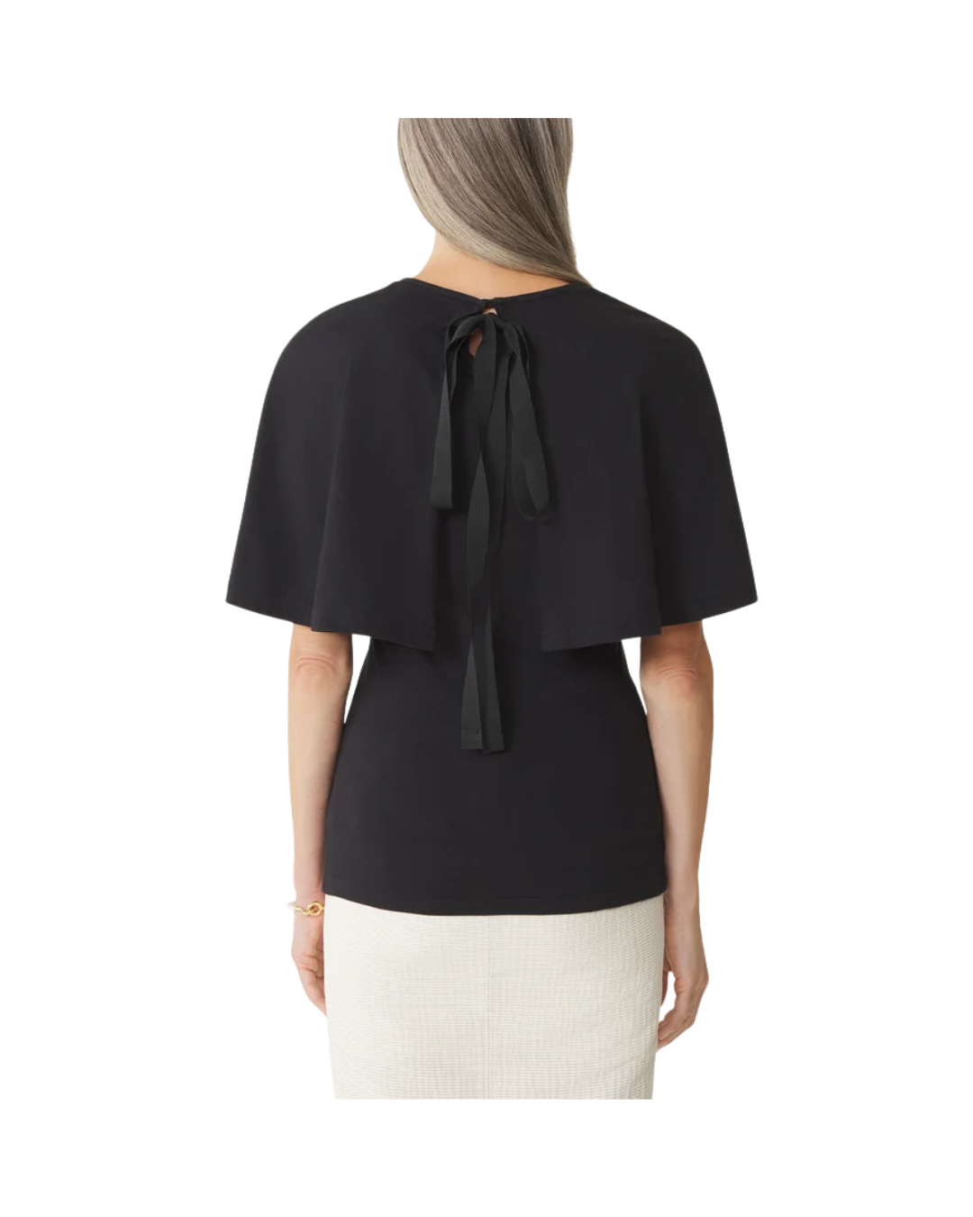 Cape T-shirt In Cotton And Silk