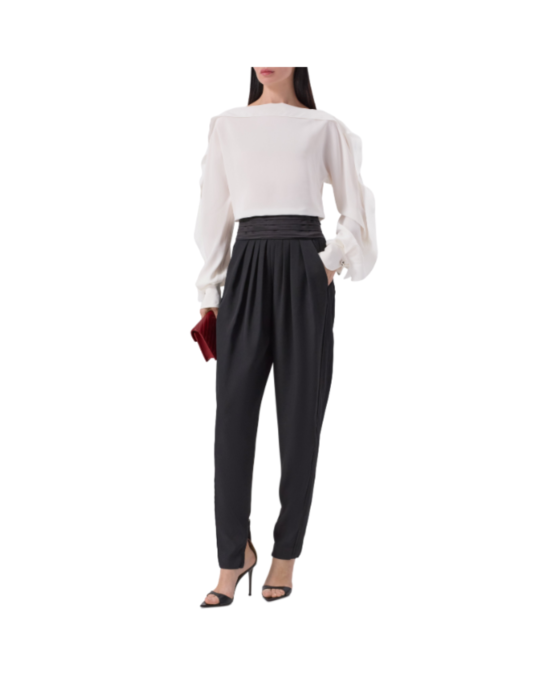 Draped Belt Trousers