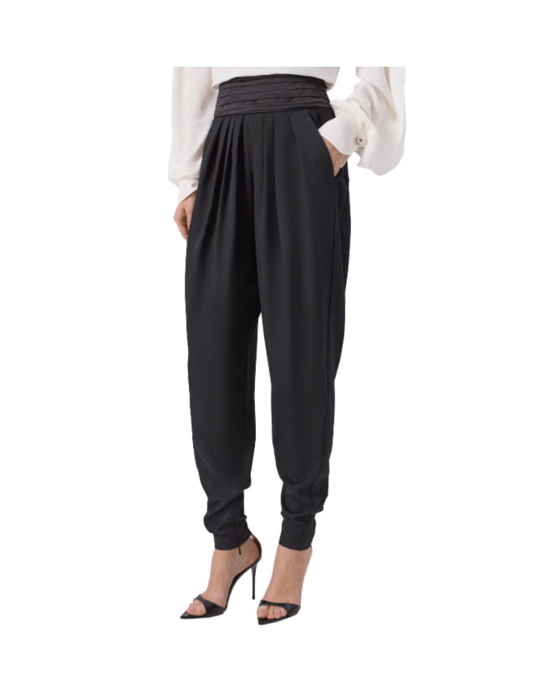 Draped Belt Trousers