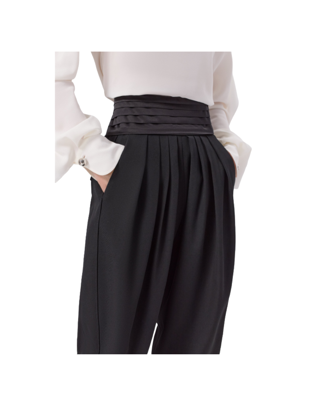 Draped Belt Trousers