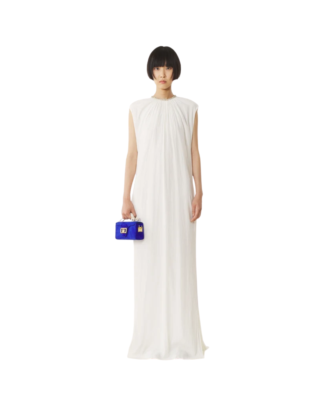 Embroidered Dress In Charmeuse