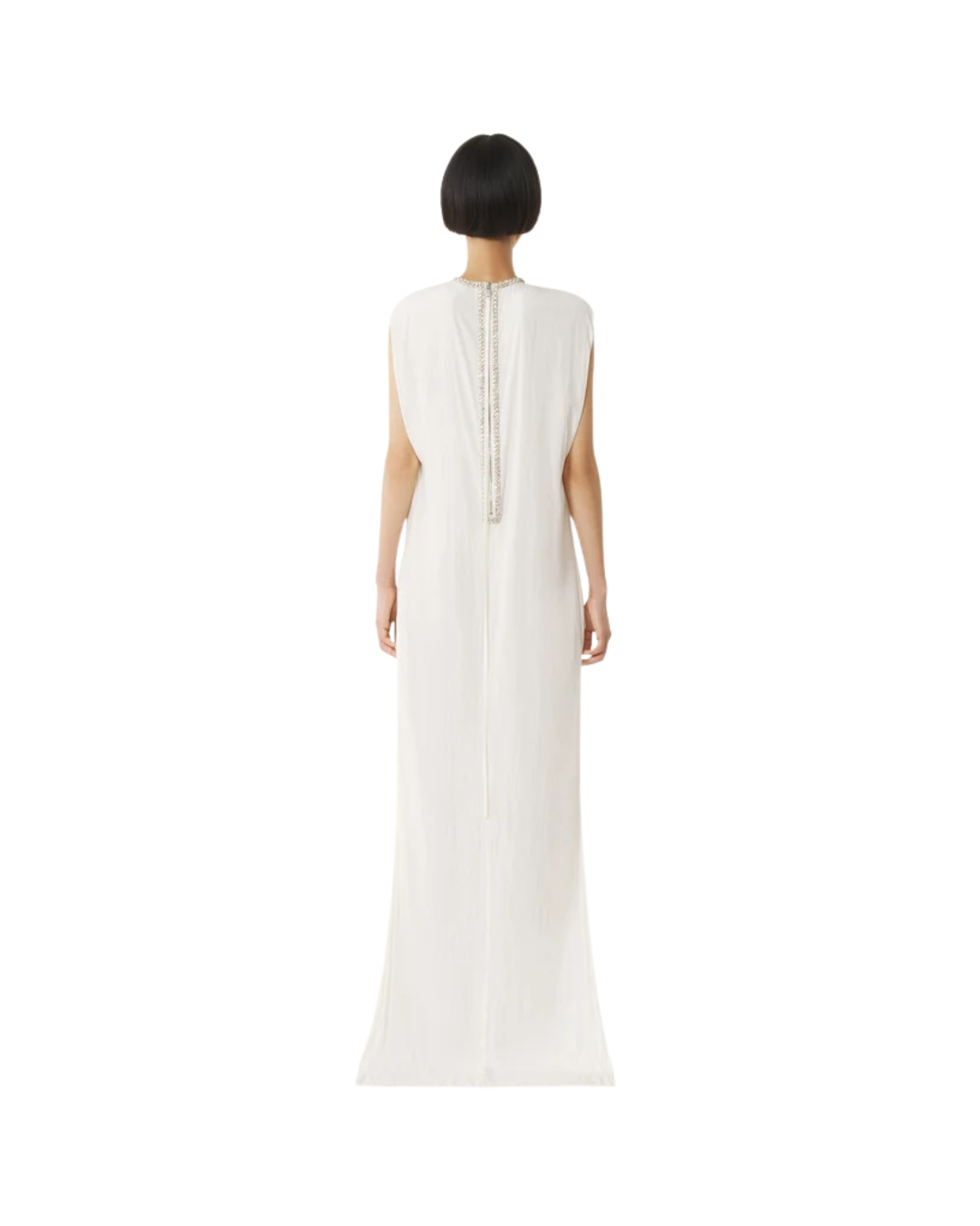 Embroidered Dress In Charmeuse