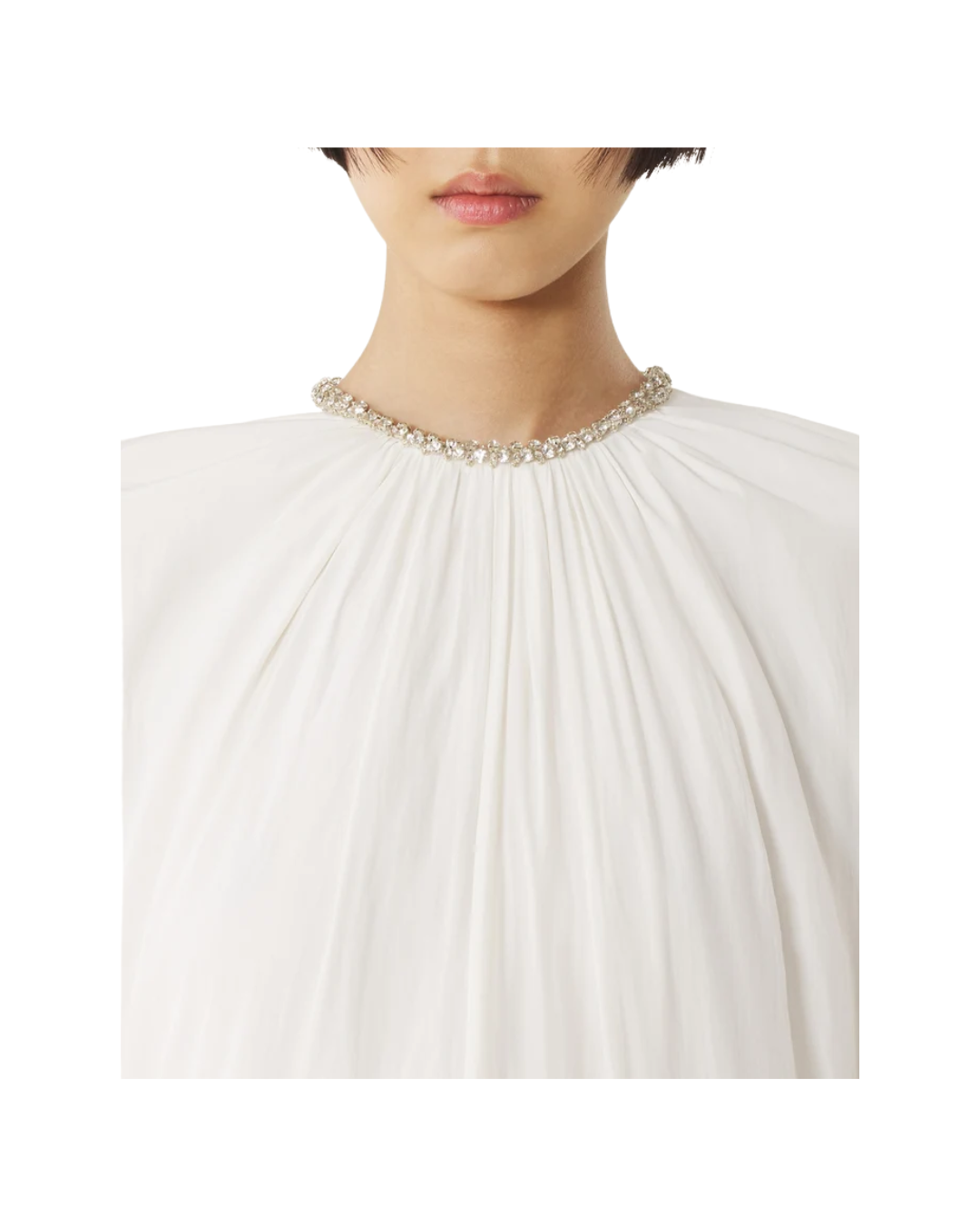Embroidered Dress In Charmeuse