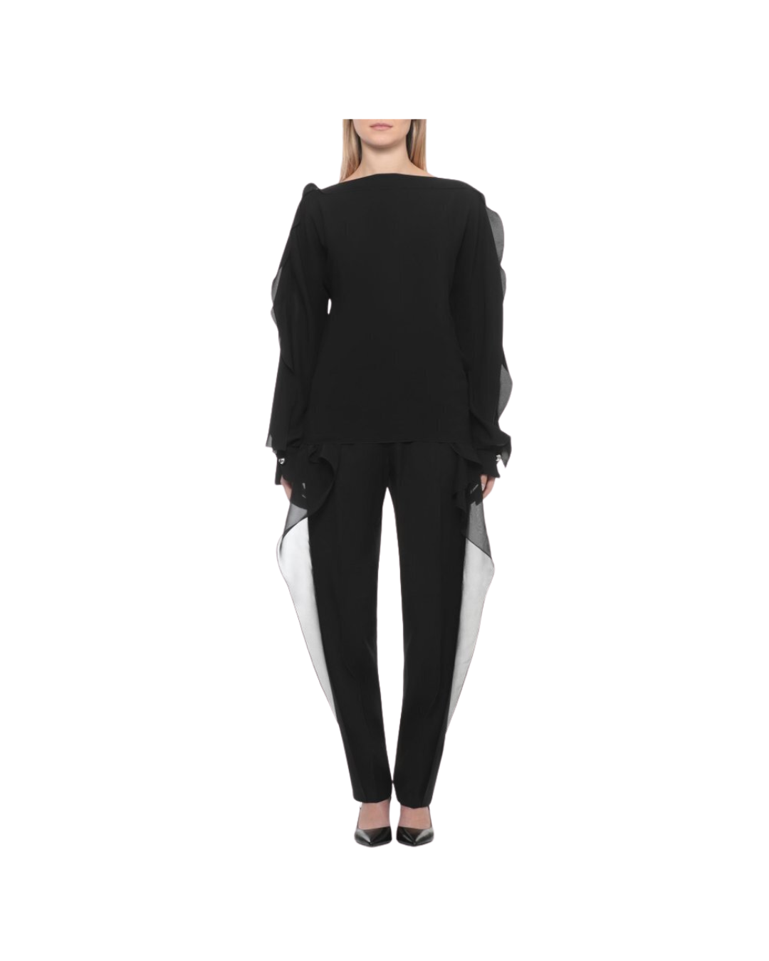 Long Sleeves Top With Ruffles
