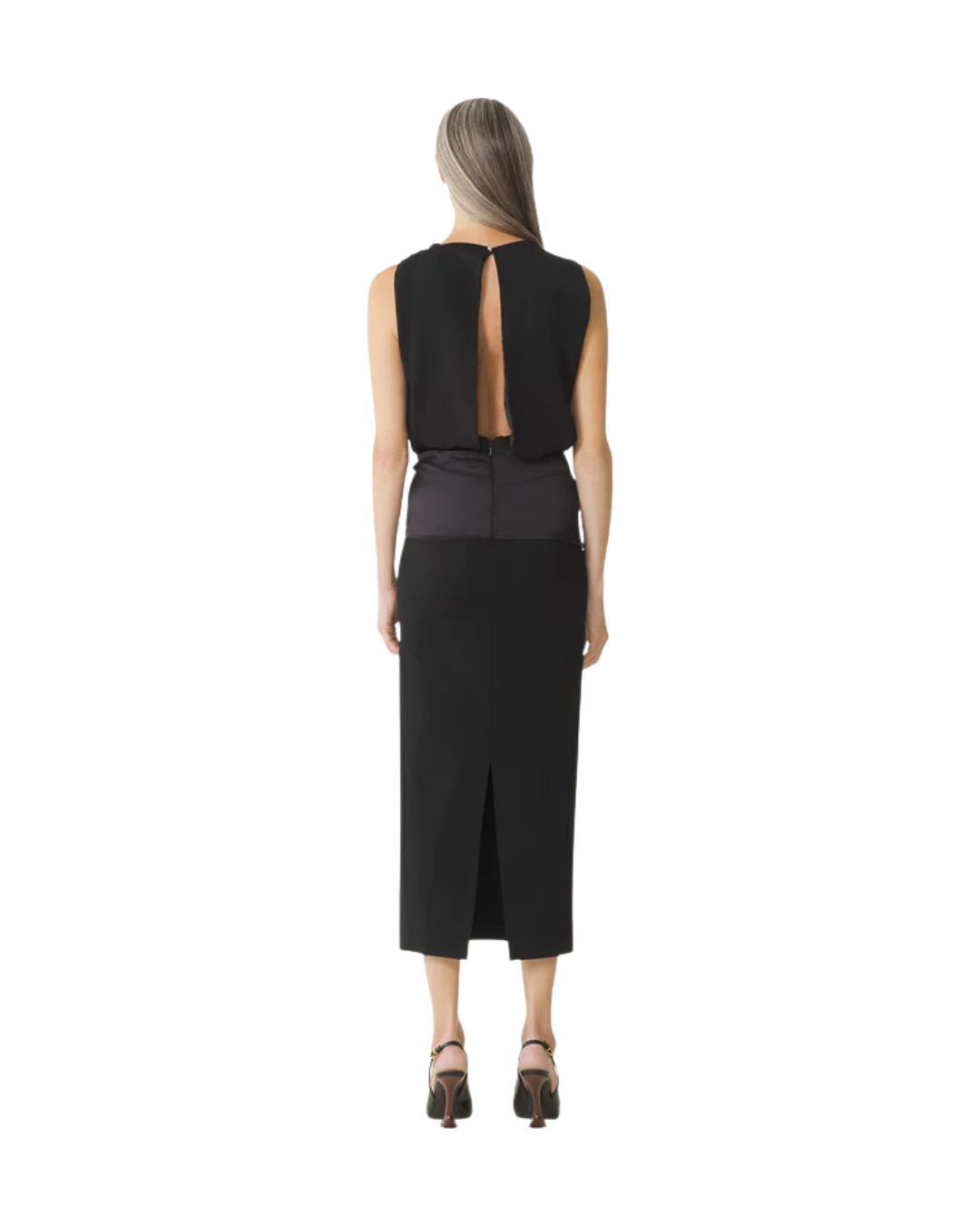 MIDI Dress In Jersey And Satin