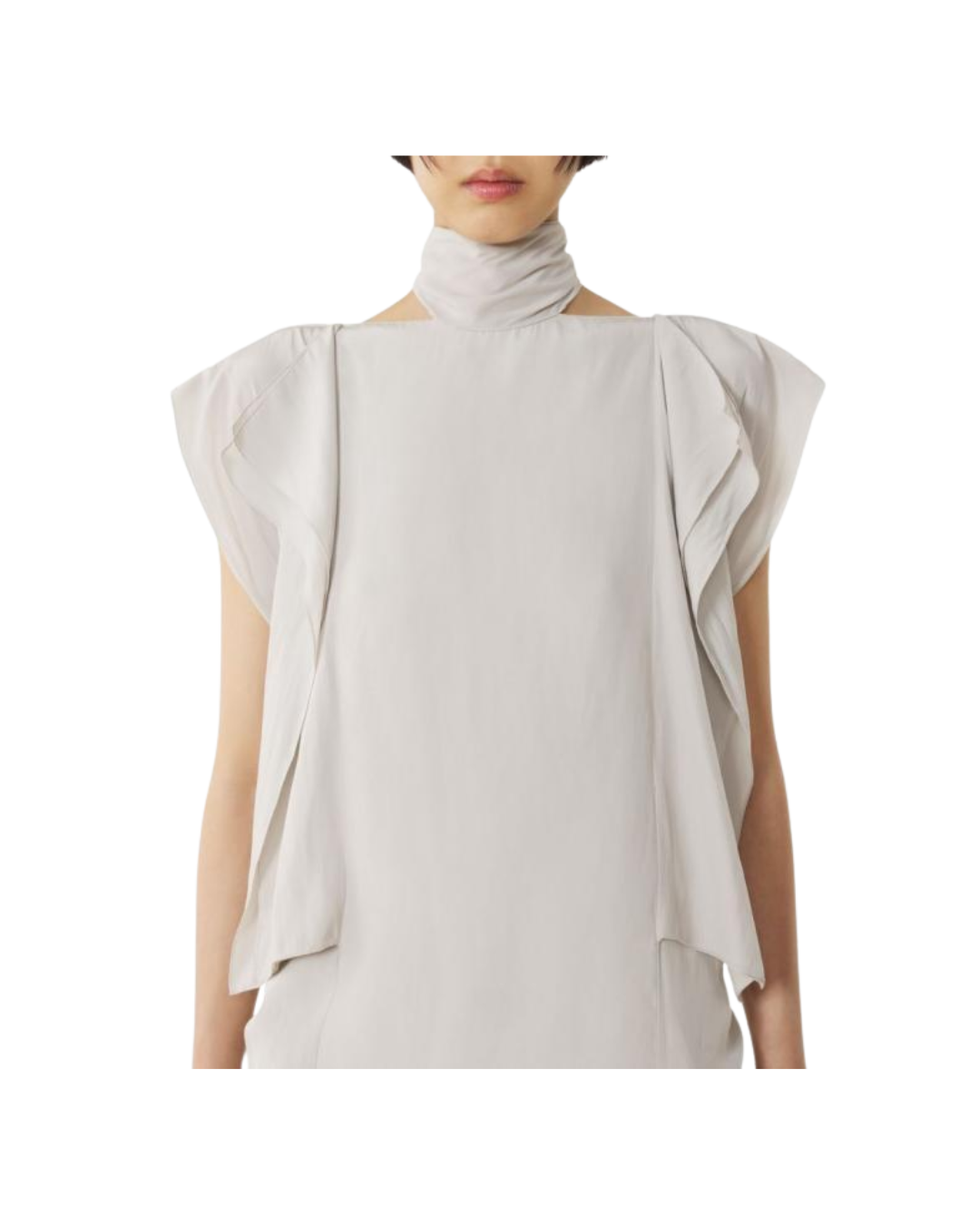 Sleeveless Top With Ruffles