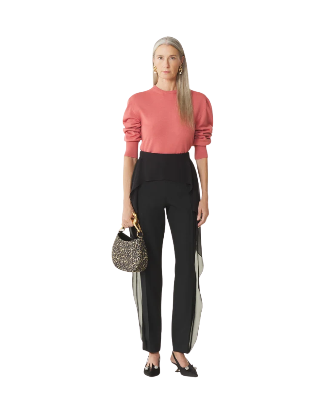 Frilled Wool Pants