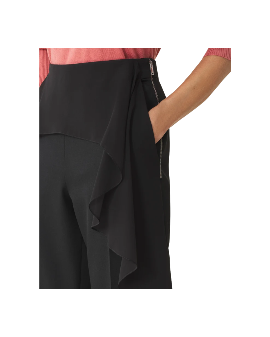 Frilled Wool Pants