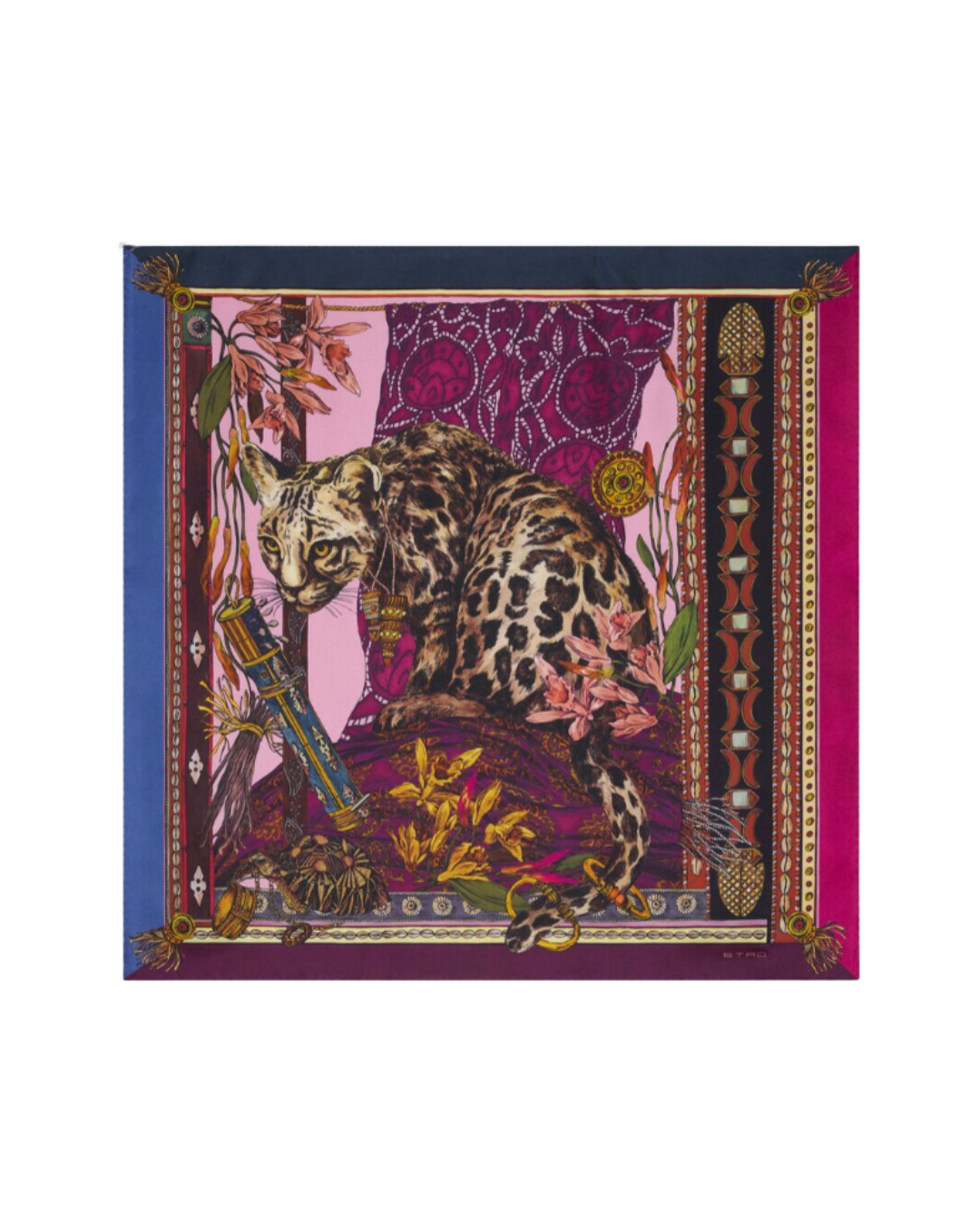 Leopard Print Silk Scarf