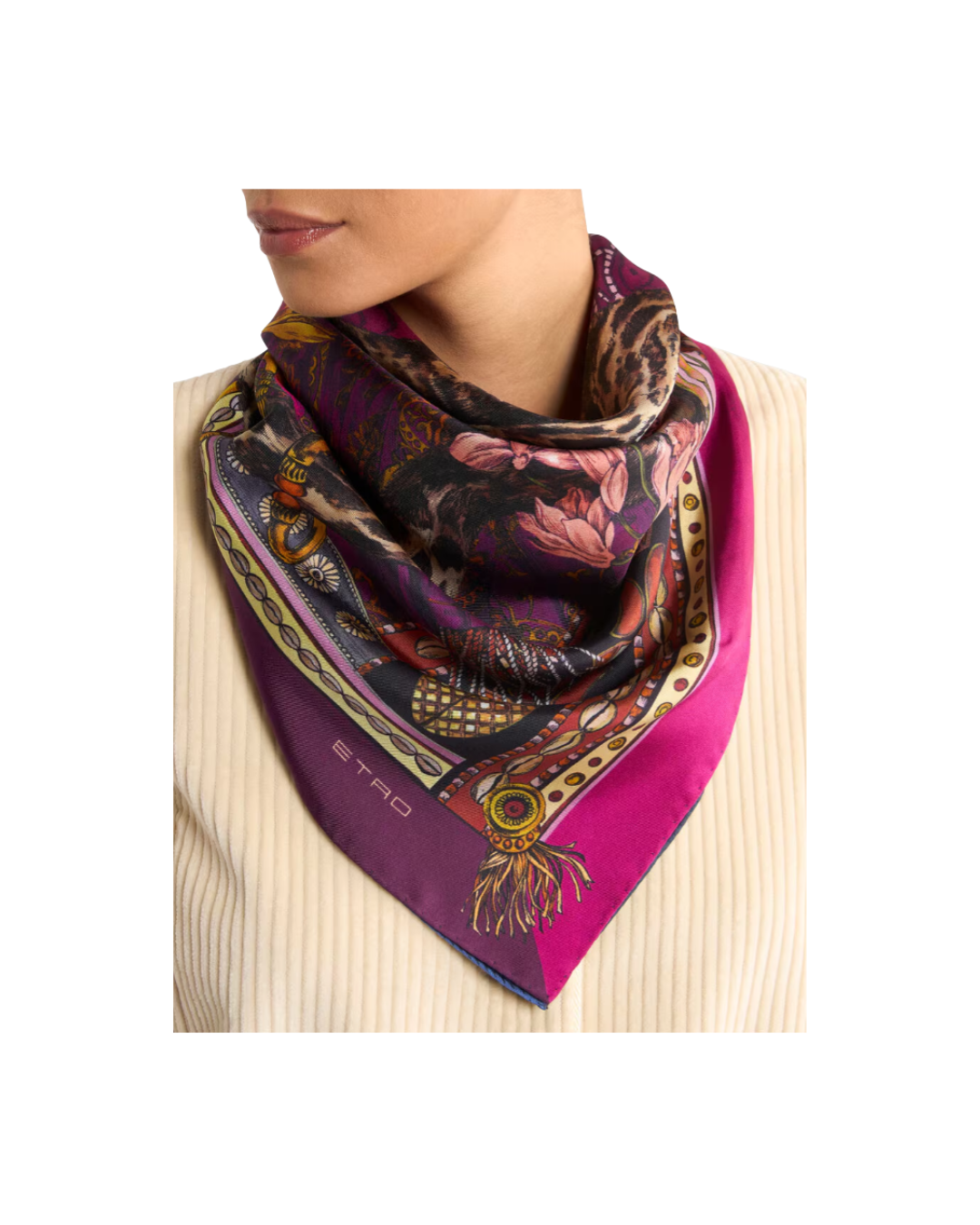 Leopard Print Silk Scarf