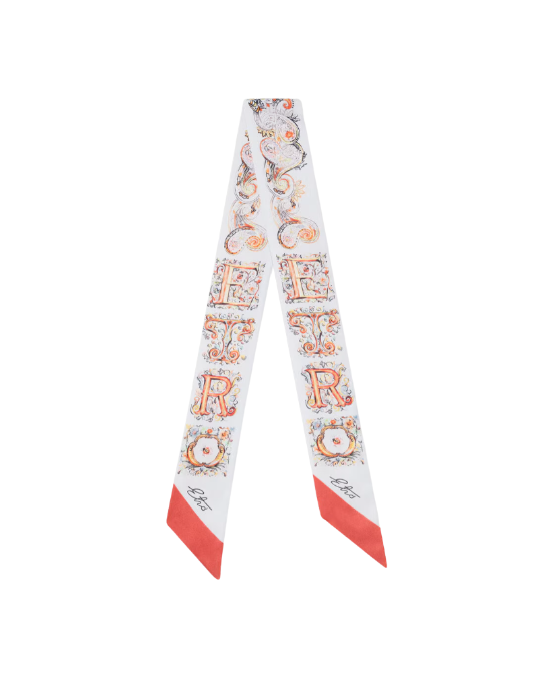 Silk Paisleyina With Logo And Floral Paisley Motif