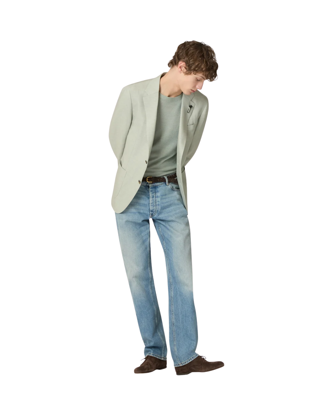 Blue Comfort-fit Jeans In Stretch Denim
