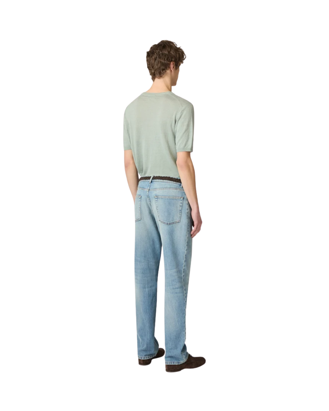 Blue Comfort-fit Jeans In Stretch Denim