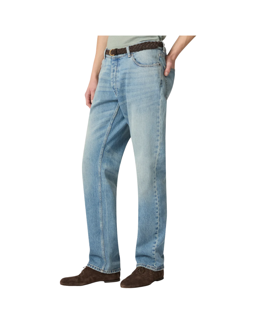 Blue Comfort-fit Jeans In Stretch Denim