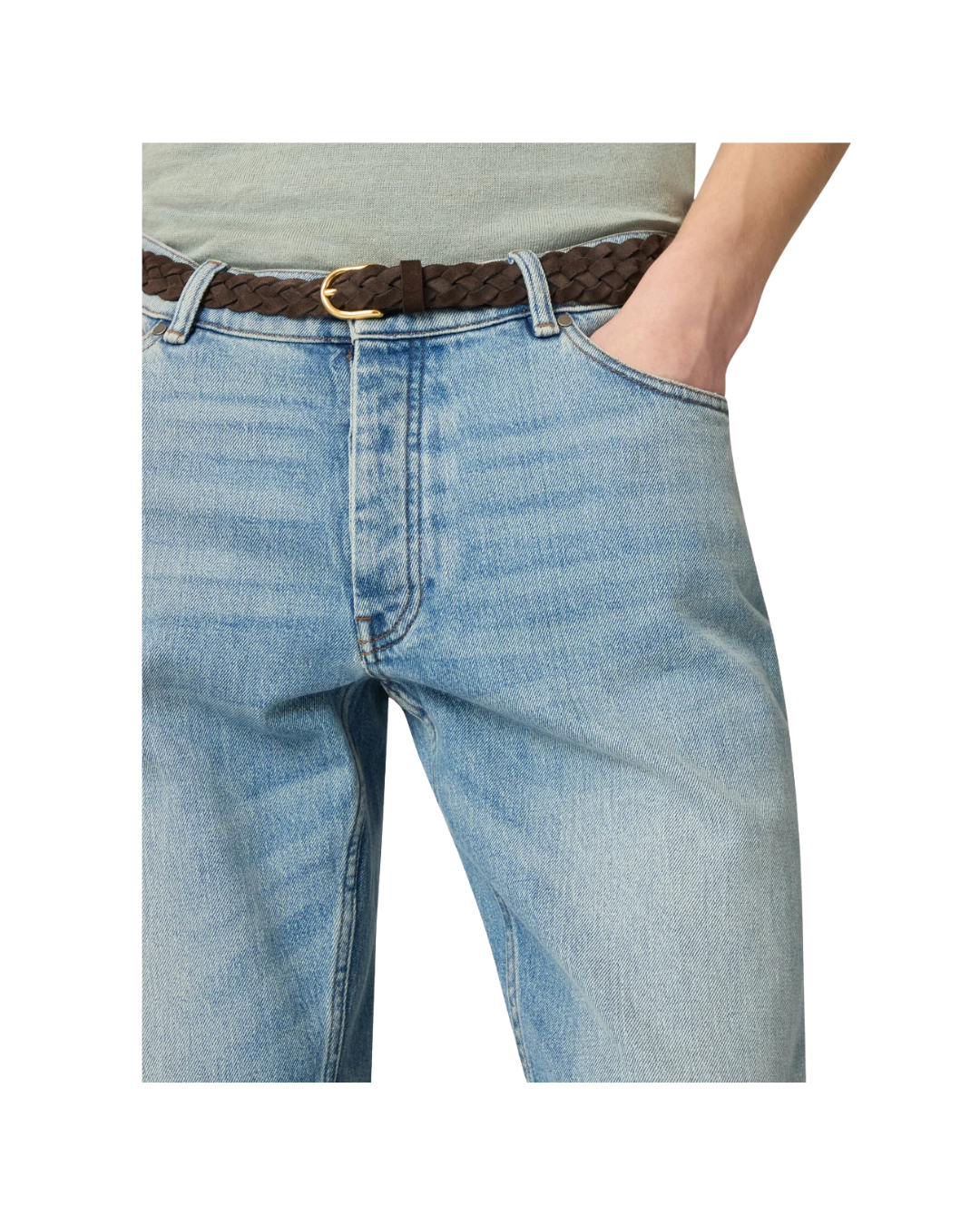 Blue Comfort-fit Jeans In Stretch Denim
