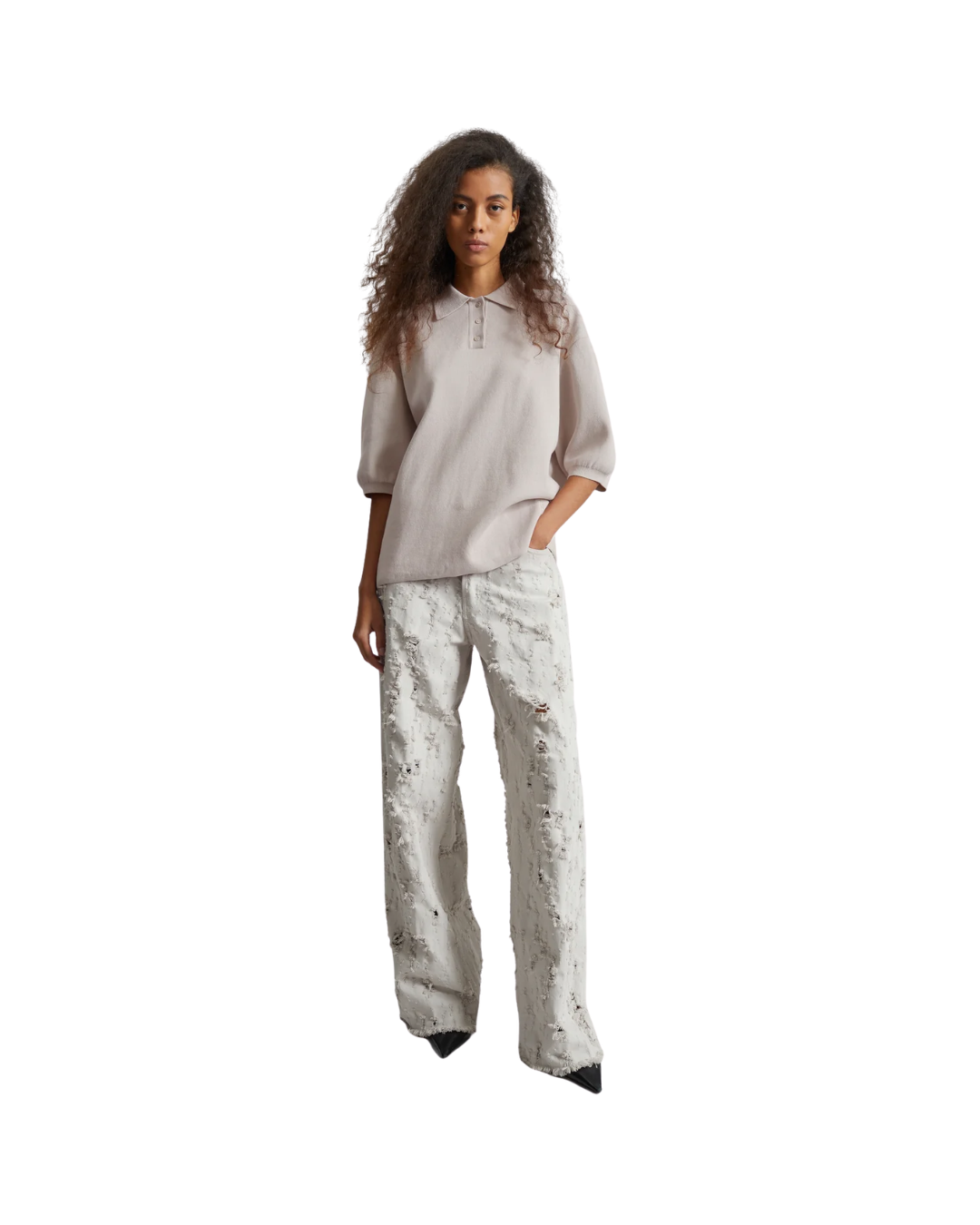 Nola Knit Polo Top