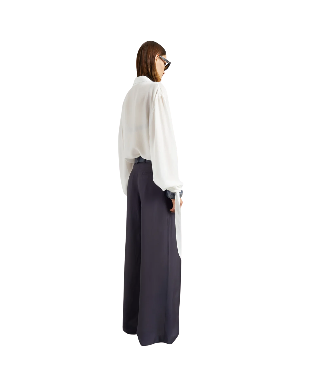 Verlin Sheer Chiffon Tie Cuff Shirt