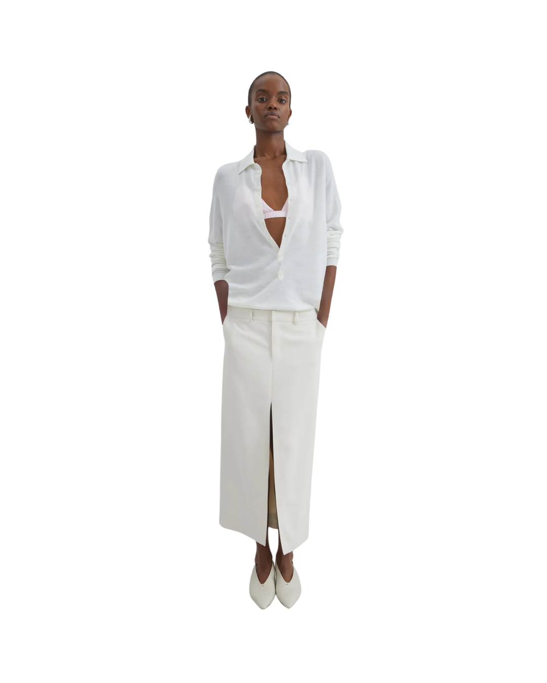 Maybelle Front Slit Midi Skirt