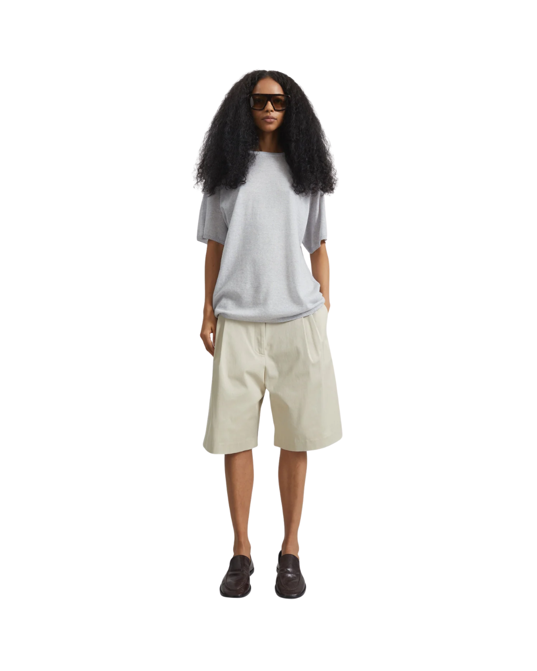 Marfa Cotton Pleated Bermuda