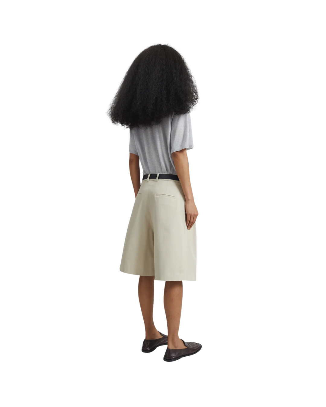 Marfa Cotton Pleated Bermuda