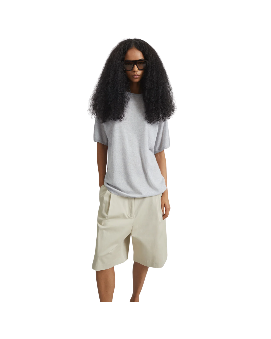 Marfa Cotton Pleated Bermuda