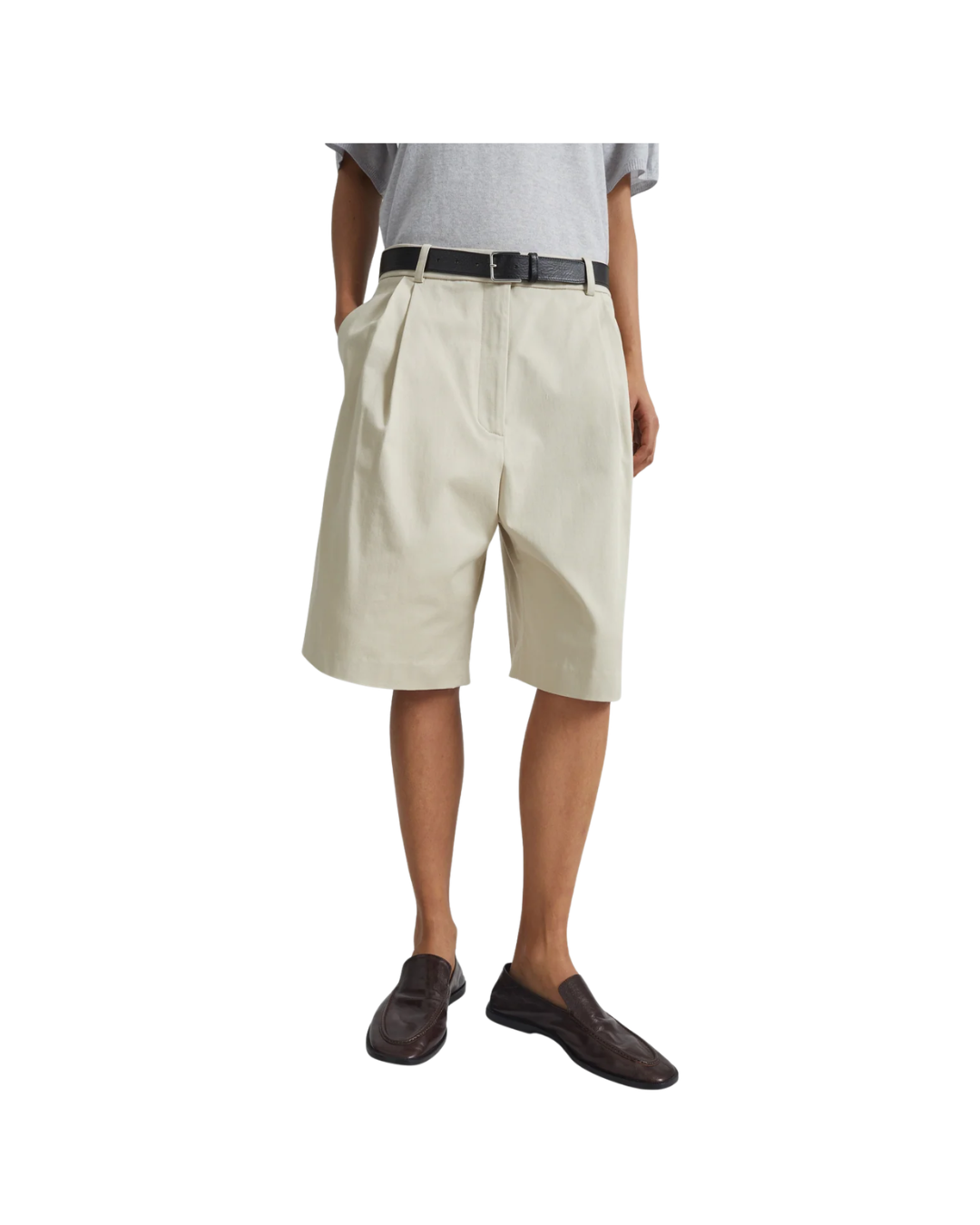 Marfa Cotton Pleated Bermuda