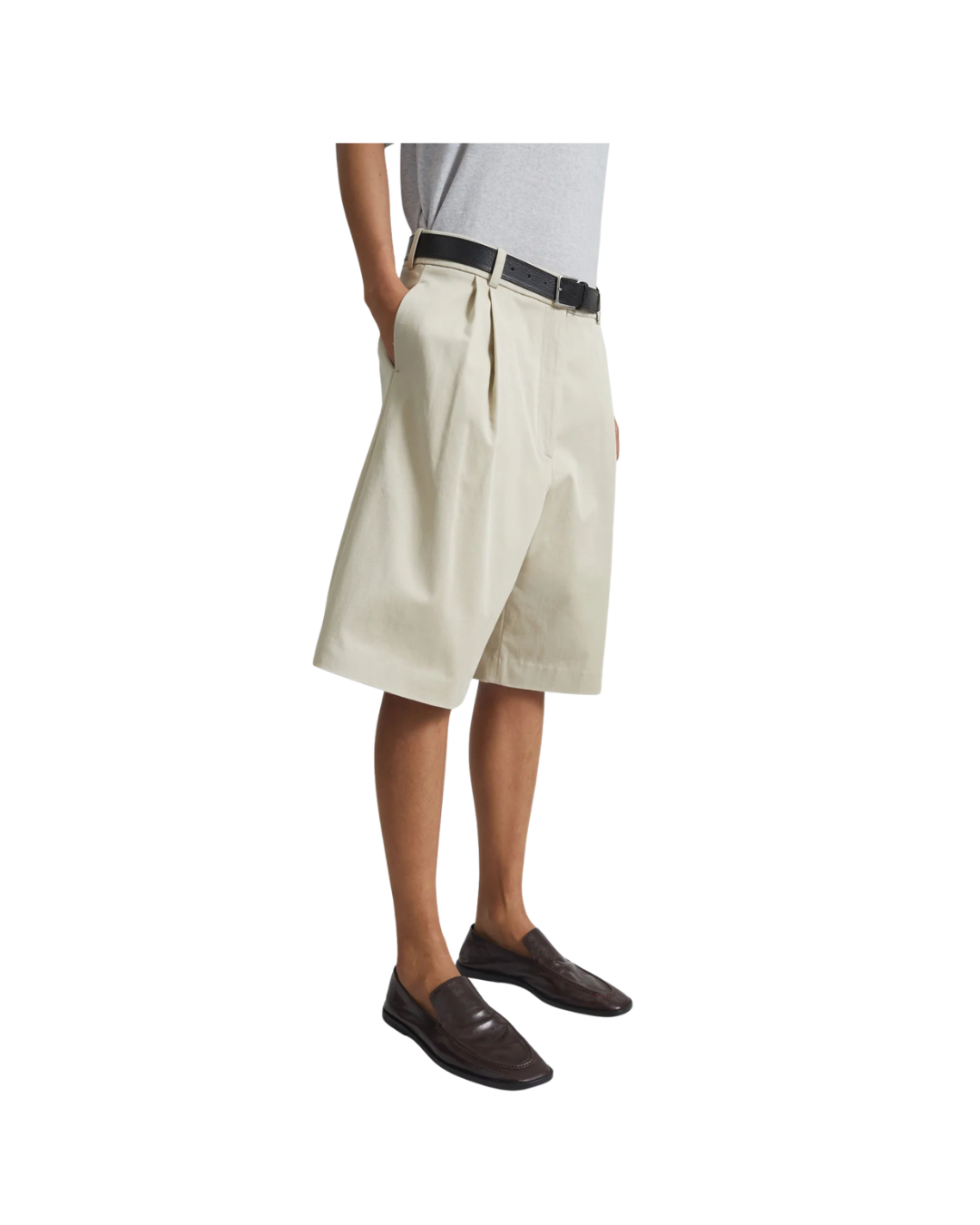 Marfa Cotton Pleated Bermuda