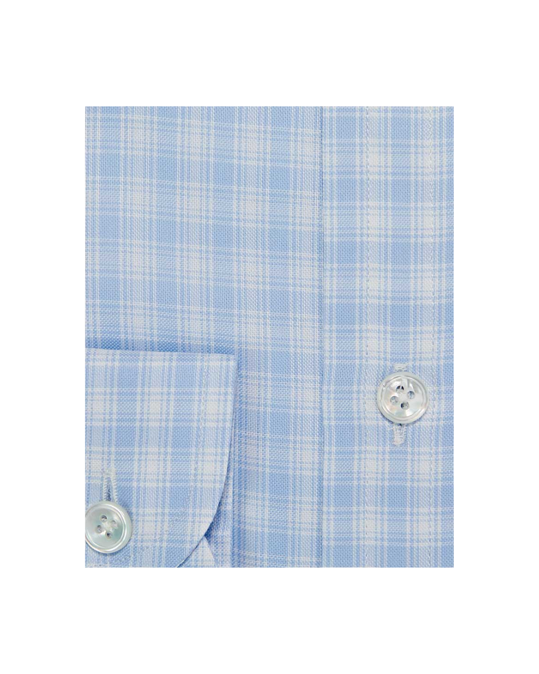 Contemporary Fit Sky Blue Check Cotton Shirt