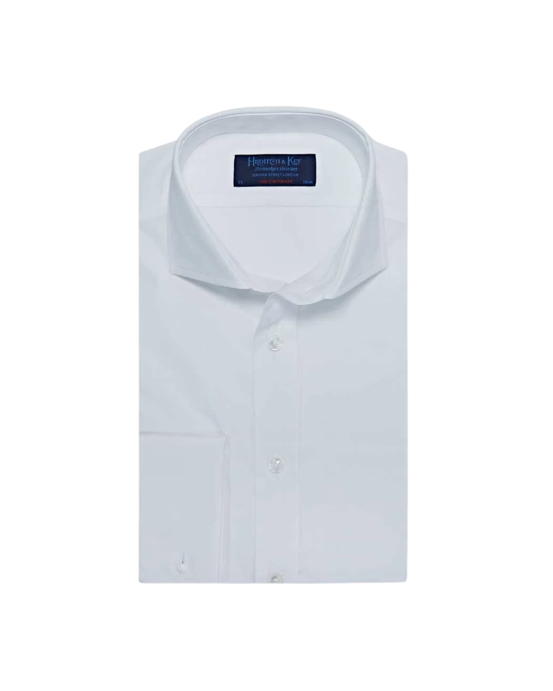 Contemporary Fit Plain White Cotton Poplin Shirt