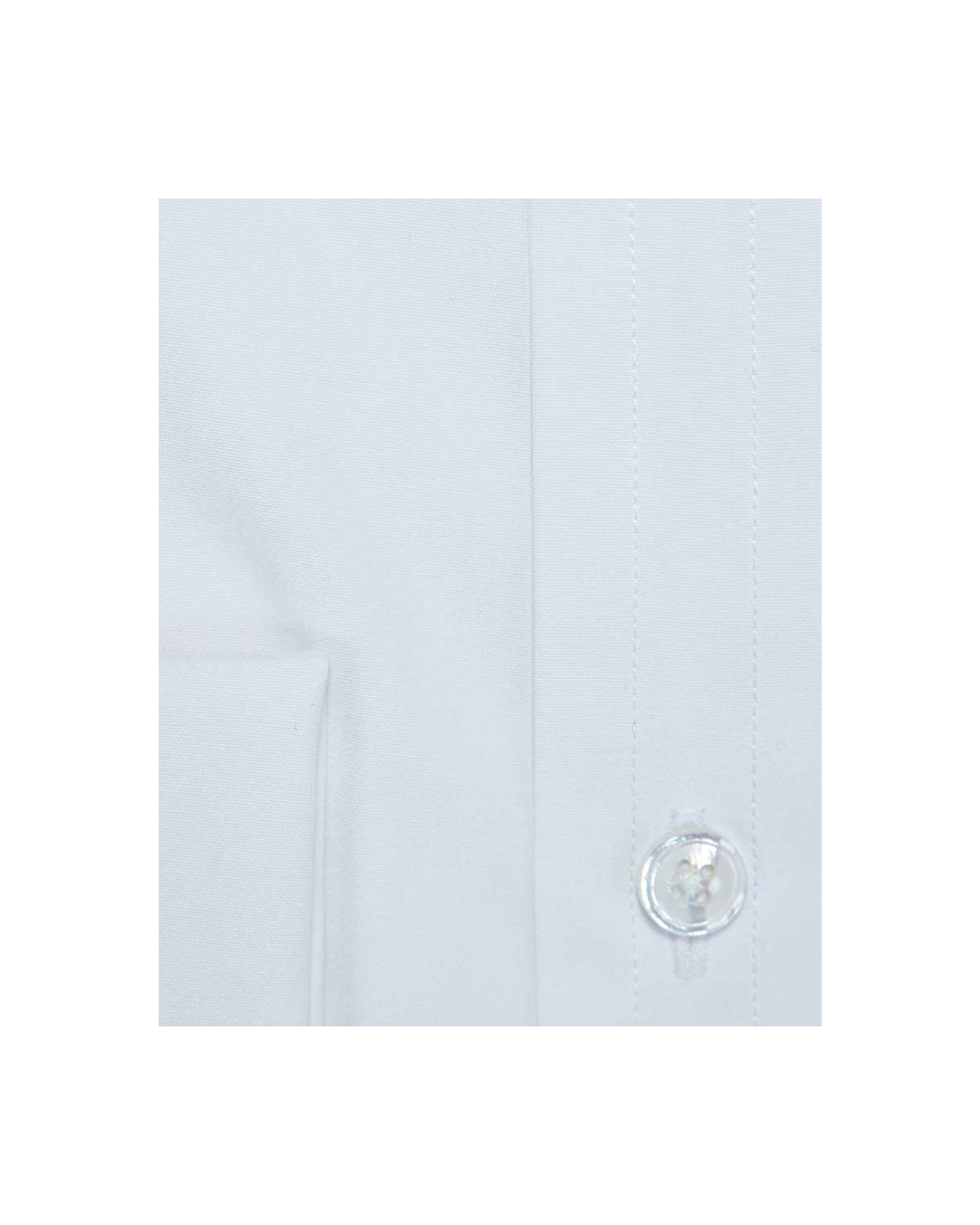 Contemporary Fit Plain White Cotton Poplin Shirt